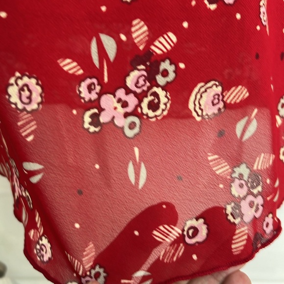 Lined Chiffon Elastic Waist Skirt  Size 14 - Picture 3 of 10